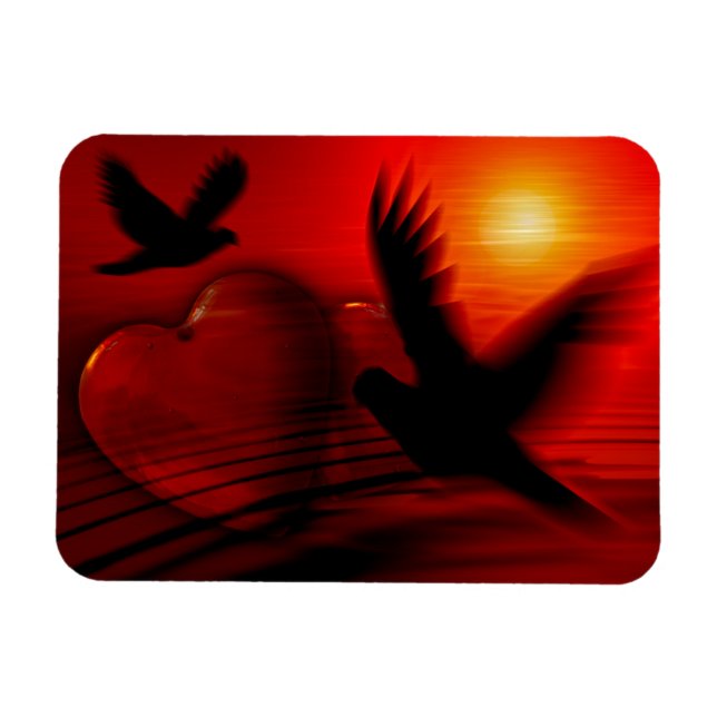 Íman Corações e Doves (Horizontal)
