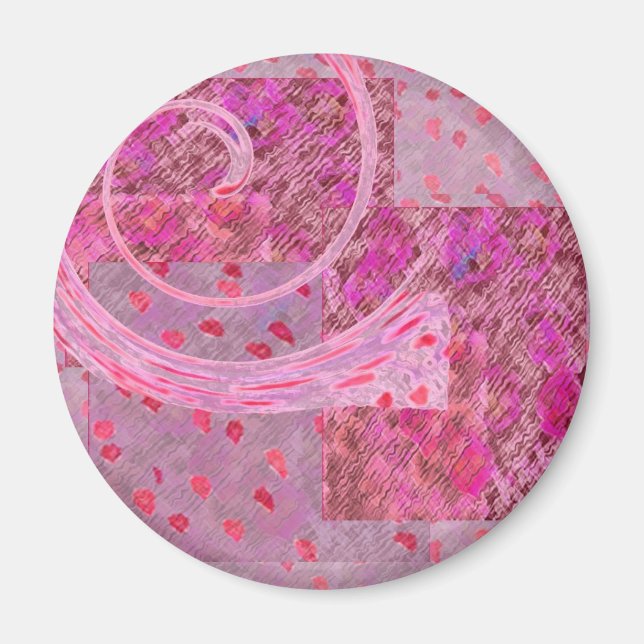 Íman corações e flores imã de geladeira (Frente)