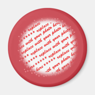 Íman Corações em torno do seu modelo de fotografia