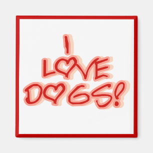 Íman Corações eu amo o camiseta e os presentes dos cães