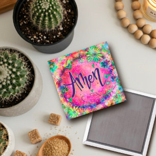 Íman Corações Florais Cor-de-Rosa Bonito Tendência Whim