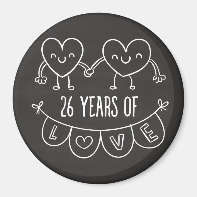 Íman Corações Gift Chalk, 26 anos (Frente)
