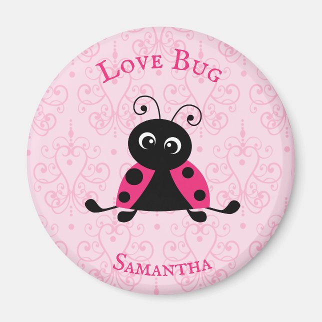 Íman Corações - Magneta Ladybug Personalizada (Frente)
