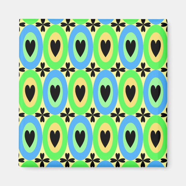 Íman Corações Oval (Frente)