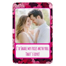 Íman Corações Rosa Estipulosos Compartilham Minhas Frit