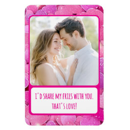 Íman Corações Rosa Púrpura Compartilham Minha Foto Flex