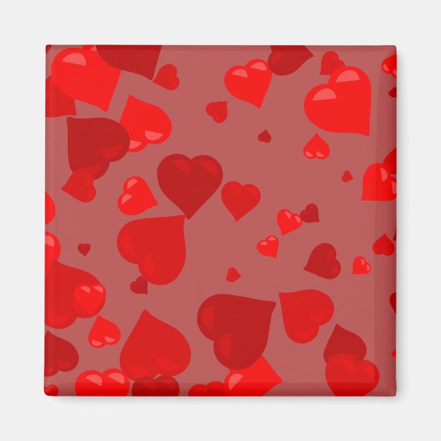 Íman Corações Vermelhos (Frente)