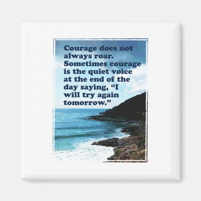 Íman Coragem Nem Sempre Roda Magneta (Frente)