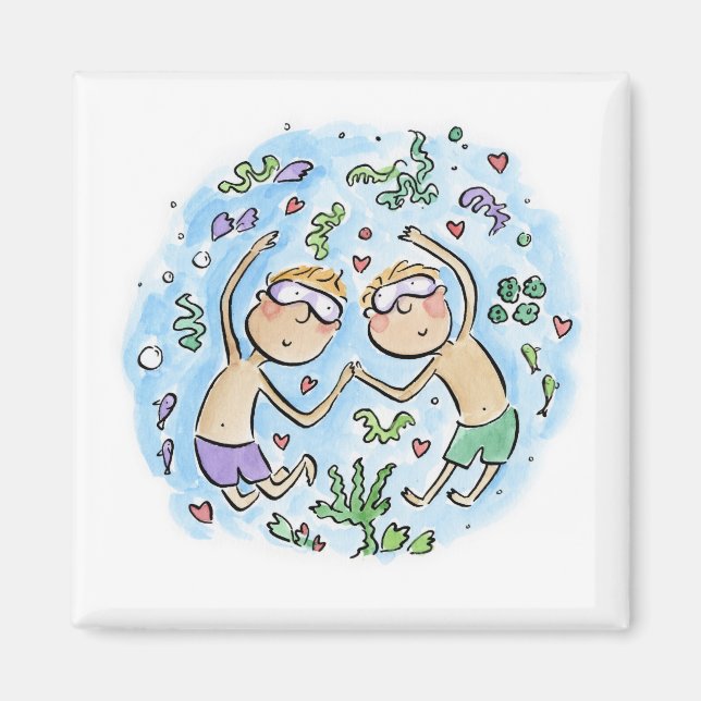 Íman Coral Anniversário (Frente)