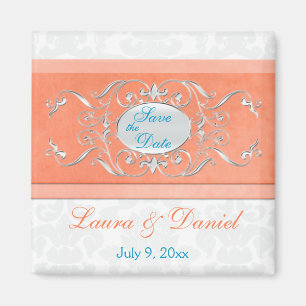 Íman Coral, Aqua, e imã salve a data cinzenta do