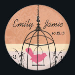 Íman Coral Bird Cage Wedding Magnets ou Personalize<br><div class="desc">Mais Casamentos de Gaiolas de Pássaros</div>