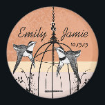 Íman Coral Bird Cage Wedding Magnets ou Personalize<br><div class="desc">Mais Casamentos de Gaiolas de Pássaros</div>