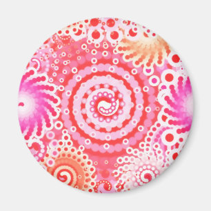 Íman Coral, cor-de-rosa e creme