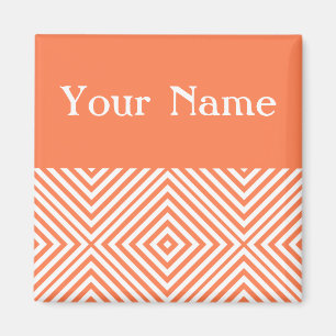 Íman Coral Diamond Chevron com nome