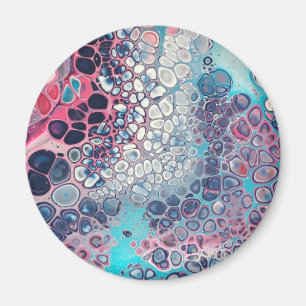 Íman Coral e Aqua Acrílico - Abstrato