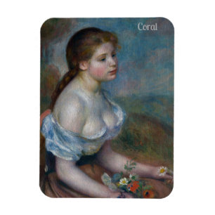Íman CORAL~ RENOIR ~ Menina com Visitas ~