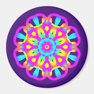 Íman Corante roxo, rosa e amarelo