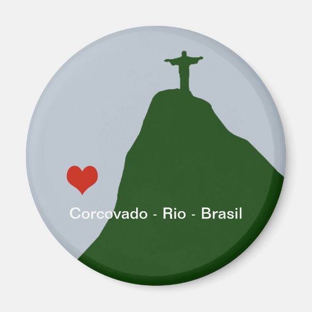 Íman corcovado, estátua cristo, rio (Frente)