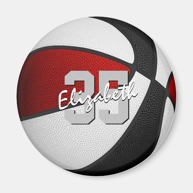 Íman cores da seleção de basquetebol preto infantil (Frente)