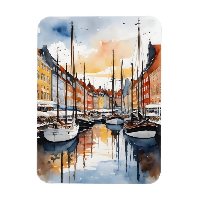 Íman Cores d'água de Copenhagen (Vertical)