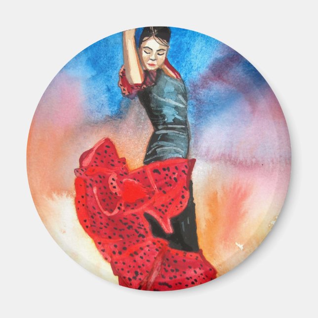 Íman Cores d'água FLAMENCO DANCER (Frente)