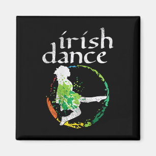 Íman Cores de Menina de Dança Irlandesa Dia de São Patr