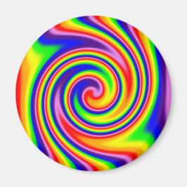 Íman Cores do Arco-íris Retro Hippie Foco Suave Espiral