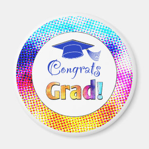 Íman Cores do formando de Congrats, divertimento