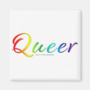 Íman Cores do orgulho queer de SlipperyJoe palavra símb