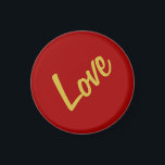 Íman Cores Douradas Vermelhas Escarlate Adoram Caligraf<br><div class="desc">Você pode mudar facilmente as fontes e as cores. Você também pode adicionar seu logotipo e a imagem de fundo conforme desejar.</div>