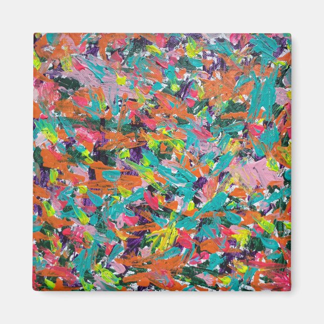 Íman Cores e expressões em tintas acrílicas (Frente)