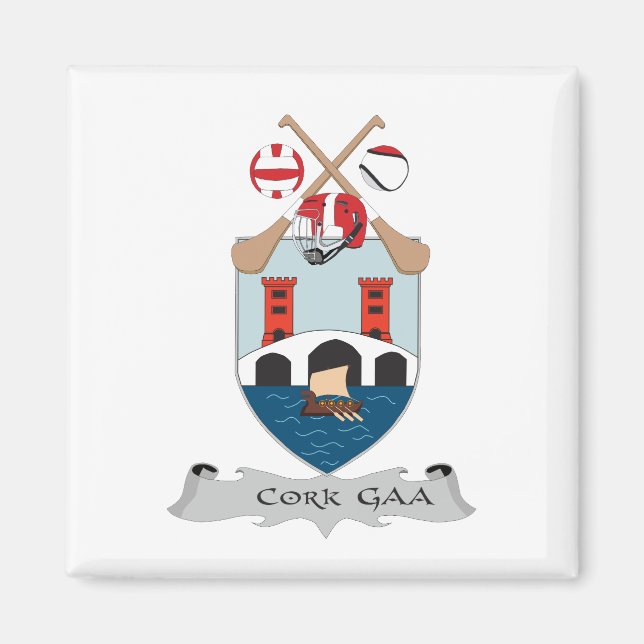 Íman Cores para a equipe da GAA para County Cork (Frente)