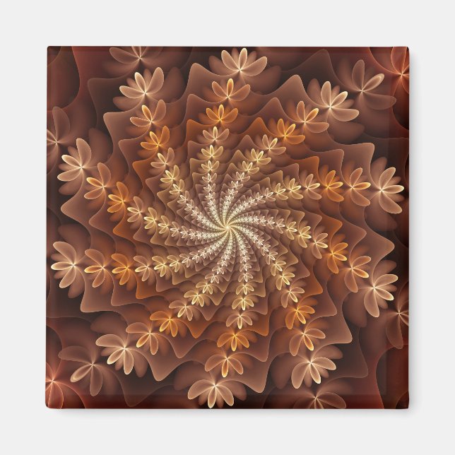 Íman Cores Quentes, Padrão de Arte Fractal Abstrata Mod (Frente)