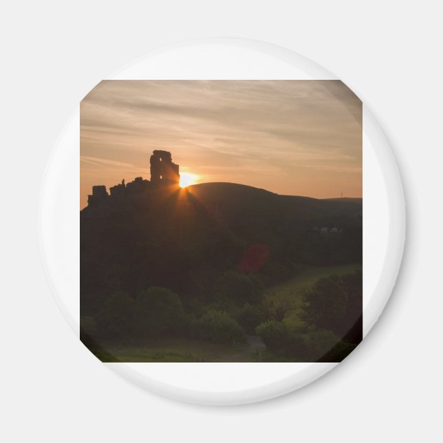 Íman Corfe Castle Sunrise (Frente)