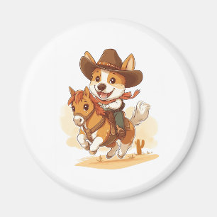 Íman Corgi Cowboy � Cão de Rodeio Western