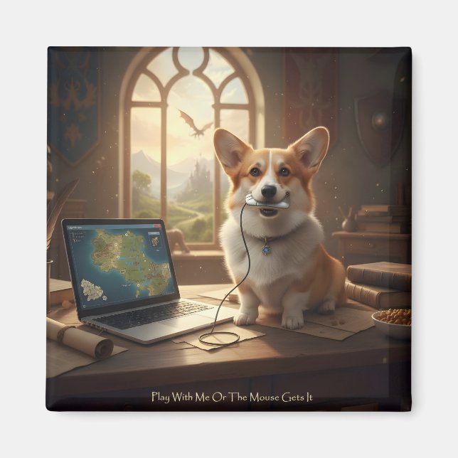 Íman Corgi e Rato (Frente)