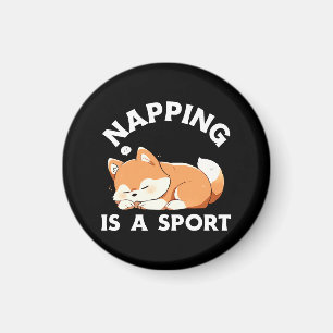 Íman Corgi Engraçado Dormindo é um Esporte para Amantes