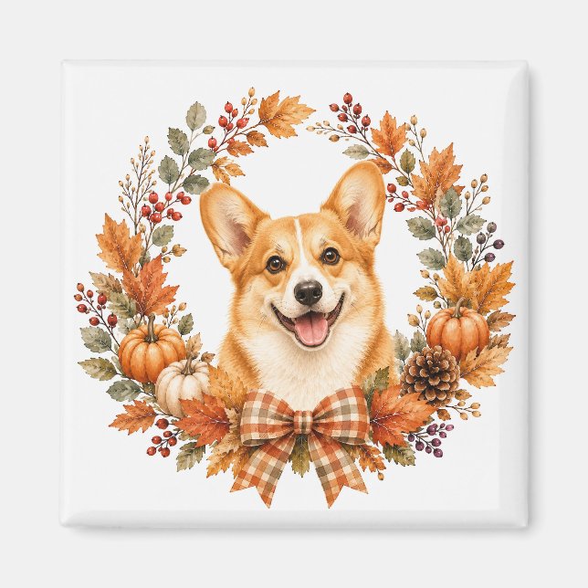 Íman Corgi Galês de Pembroke Outono (Frente)