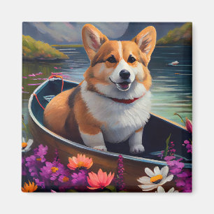 Íman Corgi num Caiaque: Uma Aventura Cênica