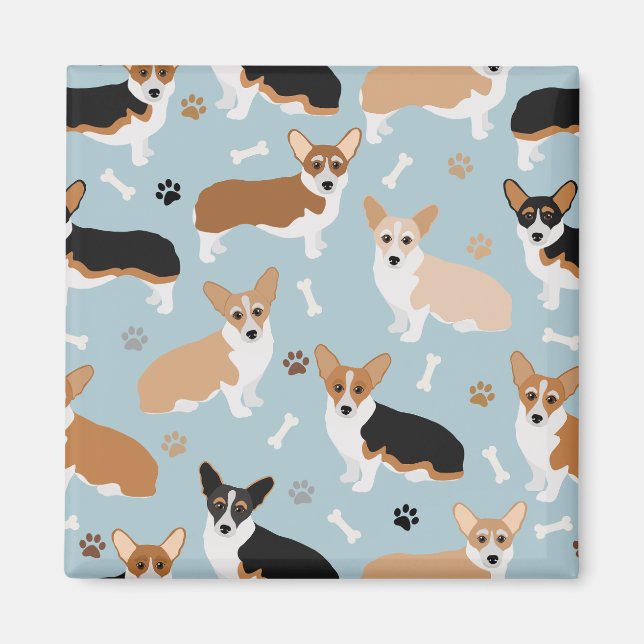 Íman Corgi - Patas e Ossos do Cão (Frente)