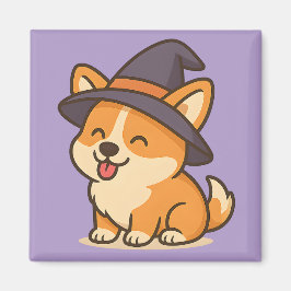 Íman Corgi Witch Magnets | Decoração de cozinha mágica
