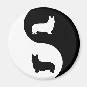 Íman Corgi Yin Yang de Galês do Pembroke