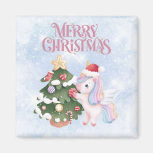 Íman Corno De Natal Bonito No Céu Azul Sparkle