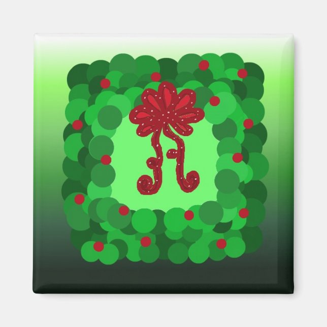 Íman Coroa de Natal Elegante (Frente)