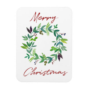 Íman Coroa de Natal em Aquarela