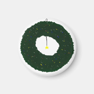 Íman Coroa de Natal Estrela Pendurada Decoração Festiva