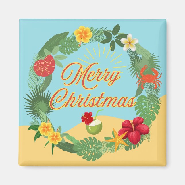 Íman Coroa de Natal Tropical (Frente)