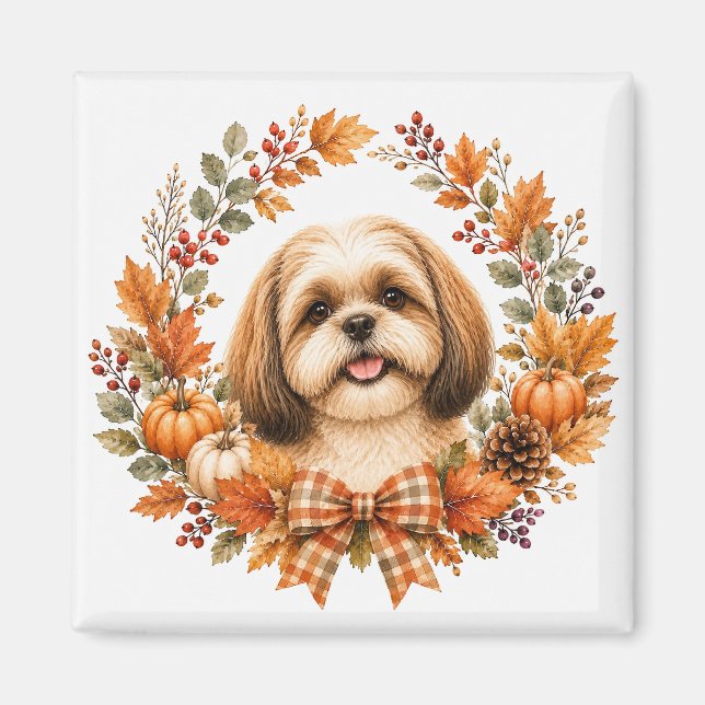 Íman Coroa de Outono do Shih Tzu (Frente)