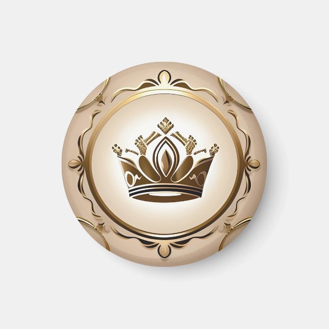 Íman Coroa Dourada Elegante (Frente)