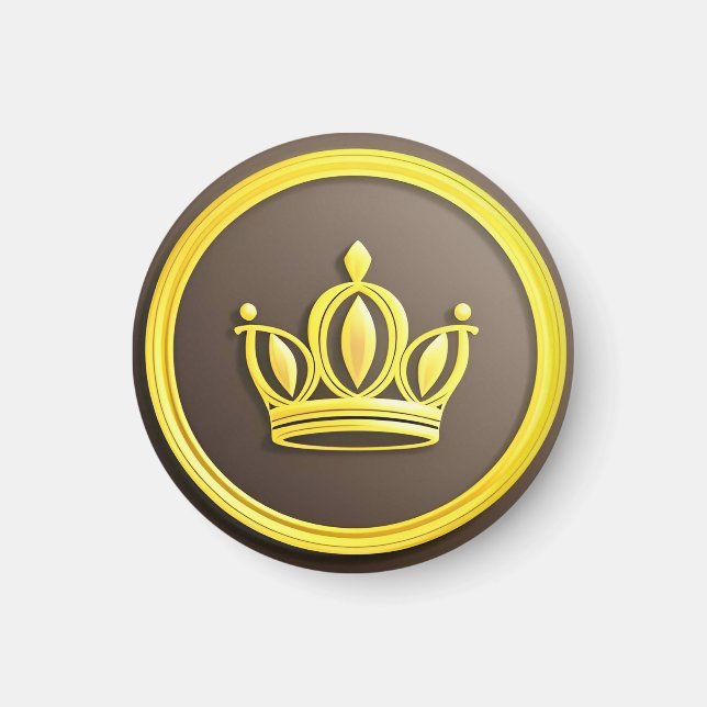 Íman Coroa Dourada Elegante (Frente)